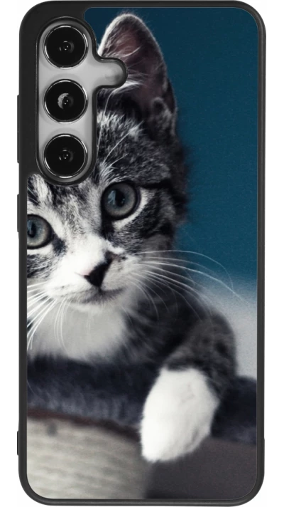Samsung Galaxy S25 Case Hülle - Silikon schwarz Meow 23