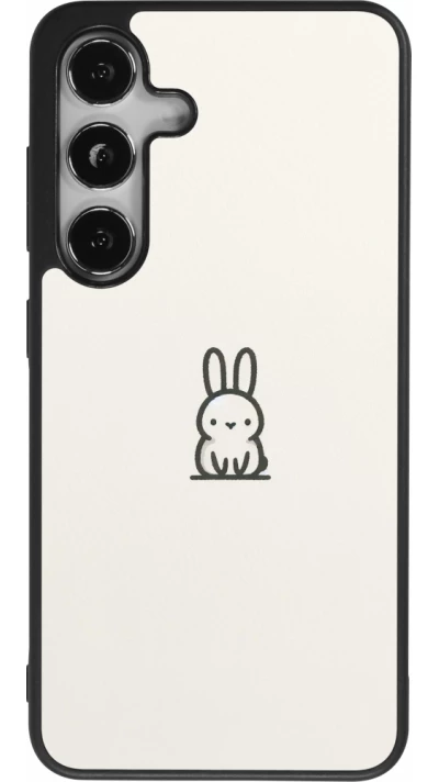 Samsung Galaxy S25 Case Hülle - Silikon schwarz Minimal Häschen Süße