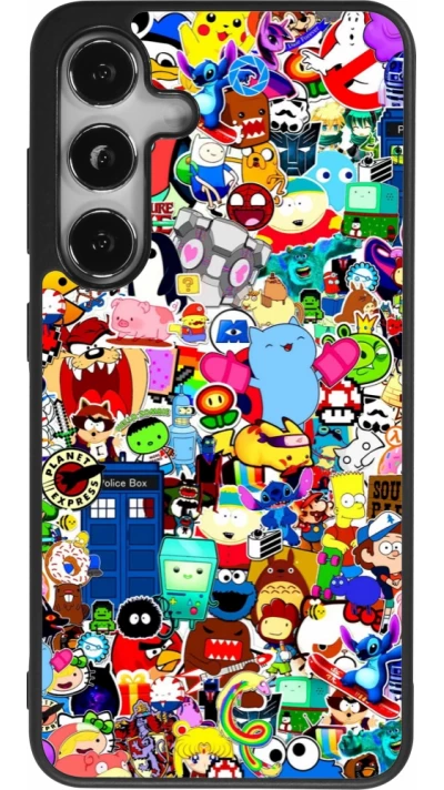 Samsung Galaxy S25 Case Hülle - Silikon schwarz Mixed cartoons