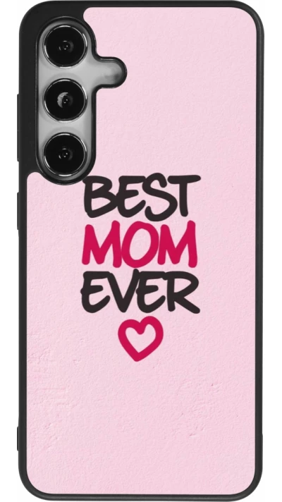 Samsung Galaxy S25 Case Hülle - Silikon schwarz Mom 2023 best Mom ever pink