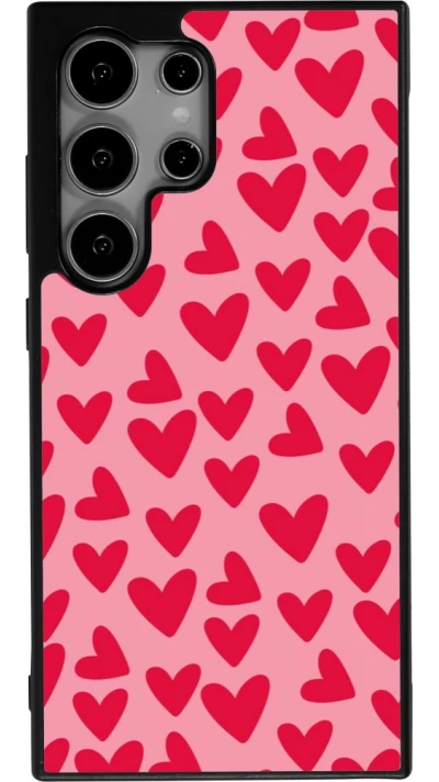 Samsung Galaxy S25 Ultra Case Hülle - Silikon schwarz Mom 2024 kleine Herzen