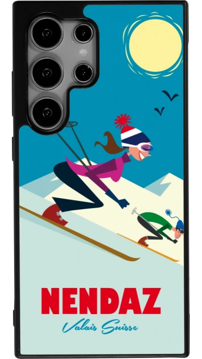 Samsung Galaxy S25 Ultra Case Hülle - Silikon schwarz Nendaz Ski Downhill