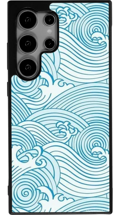 Samsung Galaxy S25 Ultra Case Hülle - Silikon schwarz Ocean Waves