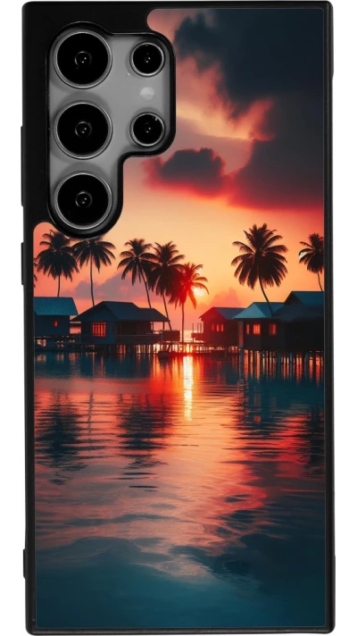Samsung Galaxy S25 Ultra Case Hülle - Silikon schwarz Paradies Malediven
