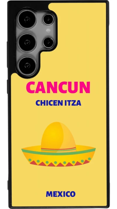 Samsung Galaxy S25 Ultra Case Hülle - Silikon schwarz Pop Summer Destination Cancun