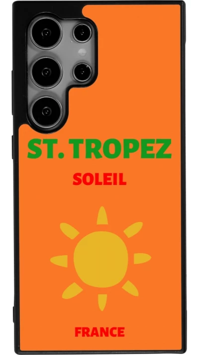 Samsung Galaxy S25 Ultra Case Hülle - Silikon schwarz Pop Summer Destination St-Tropez