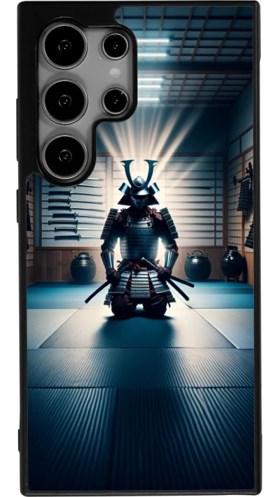Samsung Galaxy S25 Ultra Case Hülle - Silikon schwarz Samurai im Gebet
