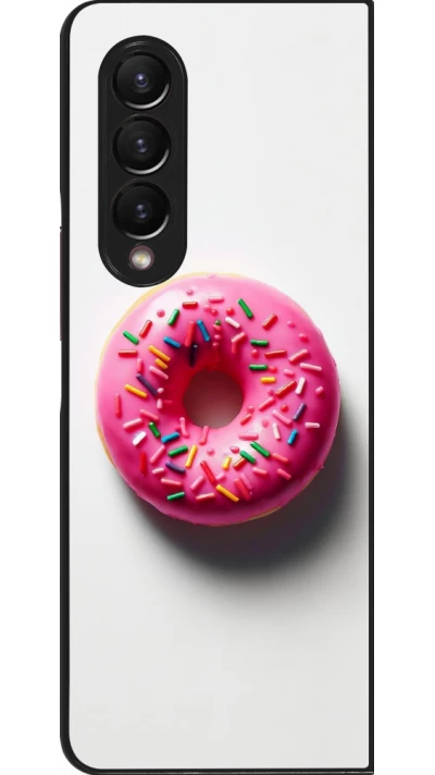 Coque Samsung Galaxy Z Fold3 5G - Weißer Hintergrund, pinker Donut
