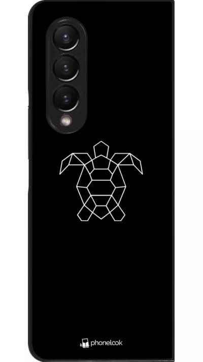 Coque Samsung Galaxy Z Fold3 5G - Turtles lines on black