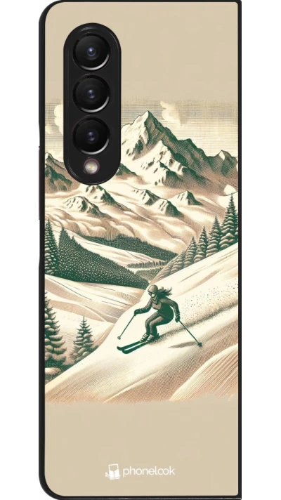 Coque Samsung Galaxy Z Fold3 5G - Vintage Ski Mountain