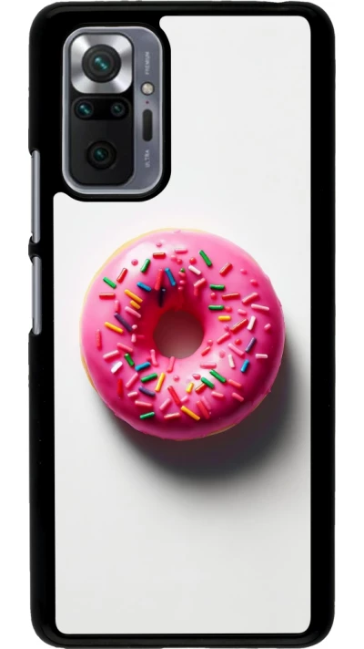 Coque Xiaomi Redmi Note 10 Pro - Weißer Hintergrund, pinker Donut