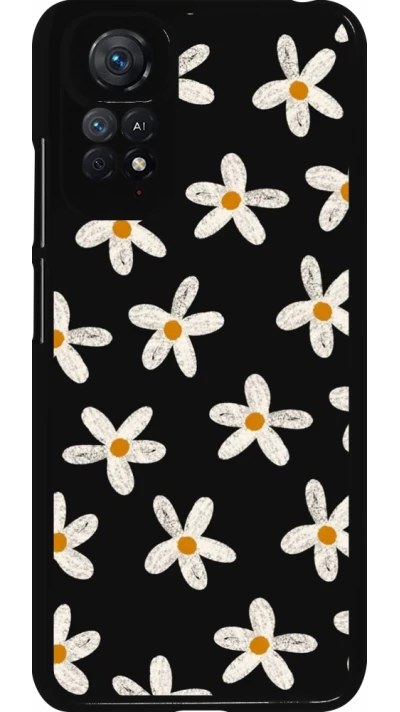 Coque Xiaomi Redmi Note 11 / 11S - Easter 2024 white on black flower