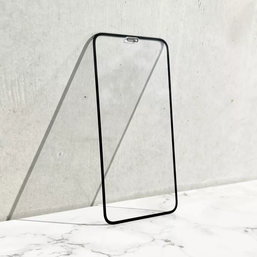 3D Tempered Glass iPhone 15 Pro - Full Screen Display Schutzglas mit schwarzem Rahmen