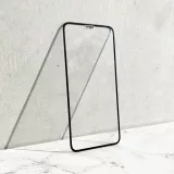 3D Tempered Glass iPhone 15 Pro - Full Screen Display Schutzglas mit schwarzem Rahmen
