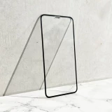 3D Tempered Glass iPhone 16 Pro - Full Screen Display Schutzglas mit schwarzem Rahmen