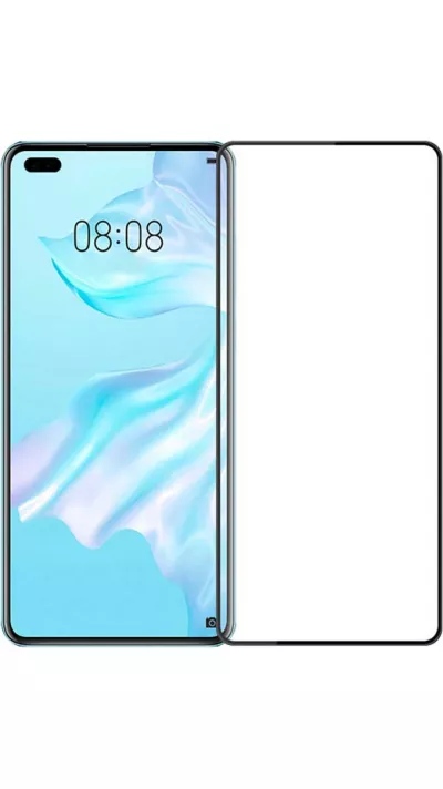 3D Tempered Glass Huawei P40  - Full Screen Display Schutzglas mit schwarzem Rahmen
