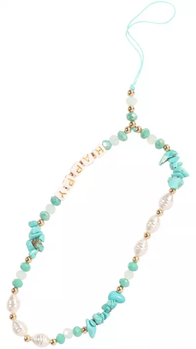 Bijou de téléphone universel / Pendentif bracelet à charms - N°63 - HAPPY pierres - Turquoise