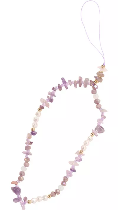 Bijou de téléphone universel / Pendentif bracelet à charms - N°65 - Joyaux Violet