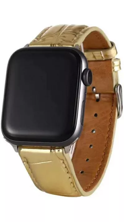 Bracelet crocodile or - Apple Watch 38/40/41/42 mm