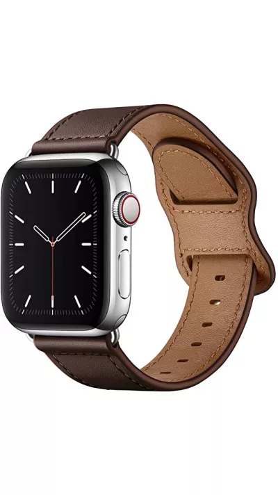 Bracelet cuir  brun foncé - Apple Watch 38/40/41/42 mm