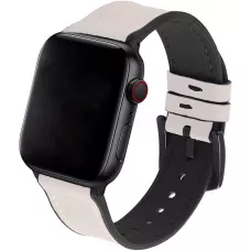 Lederarmband Silikon hellbeige - Apple Watch 38/40/41/42 mm