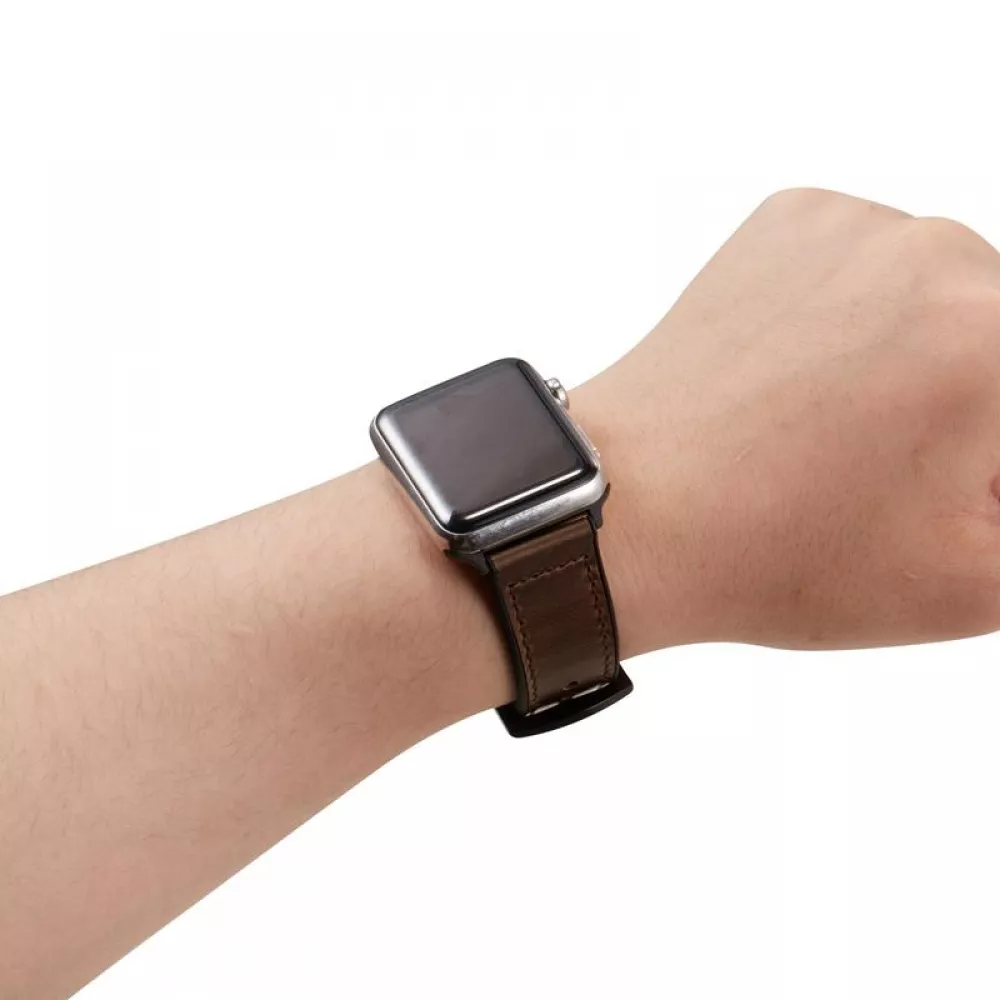 Lederarmband Silikon hellbeige - Apple Watch 38/40/41/42 mm