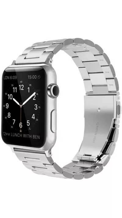 Bracelet à maillons en acier - Argent - Apple Watch 38/40/41/42 mm