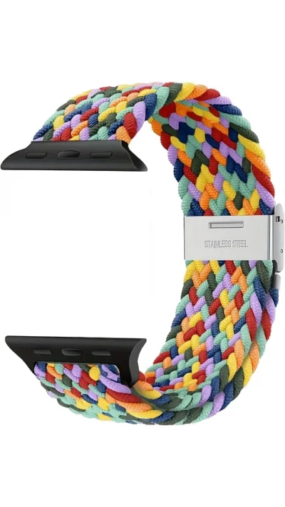 Bracelet en nylon élastique tressé avec des sangles extensibles pour Apple Watch - Multicolor 3 - Apple Watch 38/40/41/42 mm