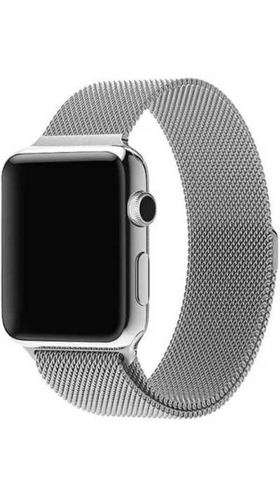 Bracelet milanais en acier argent - Apple Watch 38/40/41/42 mm