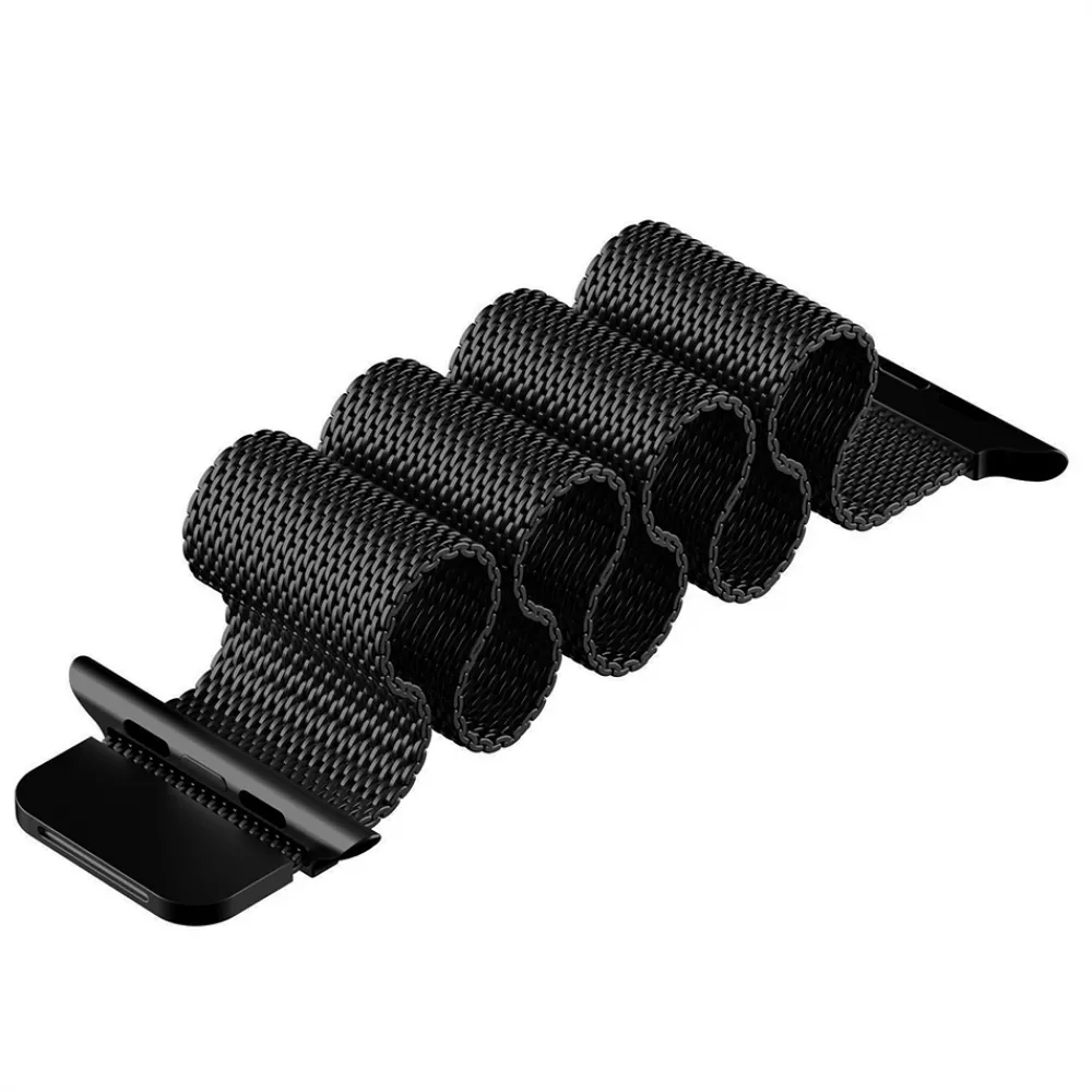 Mailänder Stahlarmband schwarz - Apple Watch 44/45/46/49 mm