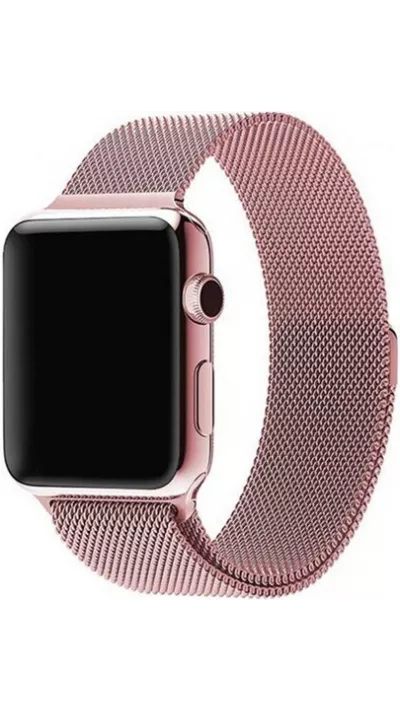 Bracelet milanais en acier rose - Apple Watch 44/45/46/49 mm