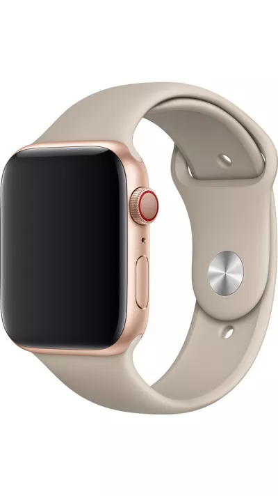 Bracelet sport en silicone beige - Apple Watch 38/40/41/42 mm