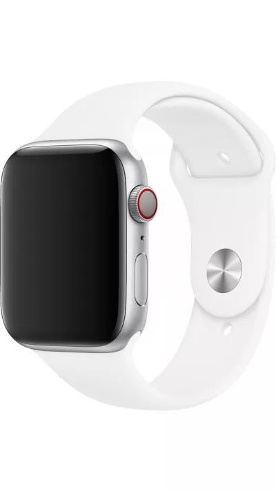 Bracelet sport en silicone blanc - Apple Watch 38/40/41/42 mm