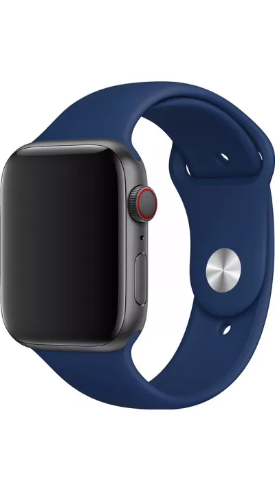 Bracelet sport en silicone bleu foncé - Apple Watch 38/40/41/42 mm