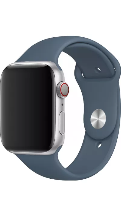 Bracelet sport en silicone bleu gris - Apple Watch 38/40/41/42 mm