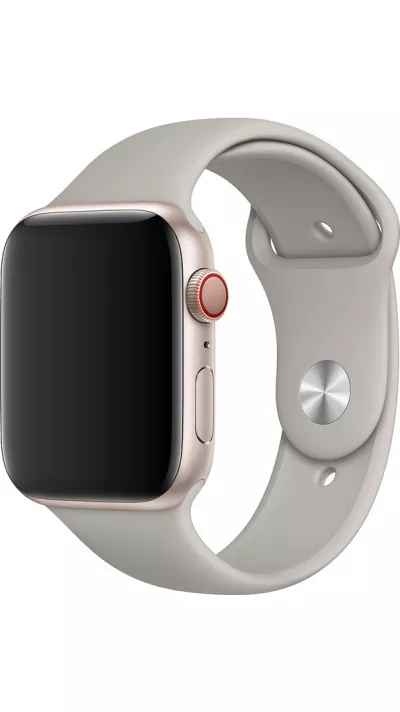 Bracelet sport en silicone gris - Apple Watch 38/40/41/42 mm