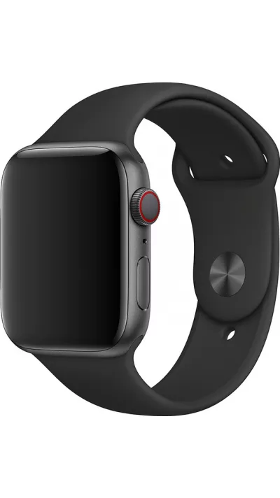 Bracelet sport en silicone noir - Apple Watch 38/40/41/42 mm