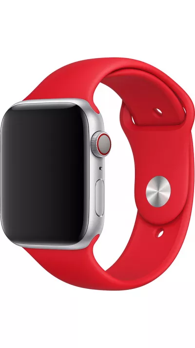 Bracelet sport en silicone rouge feu - Apple Watch 38/40/41/42 mm