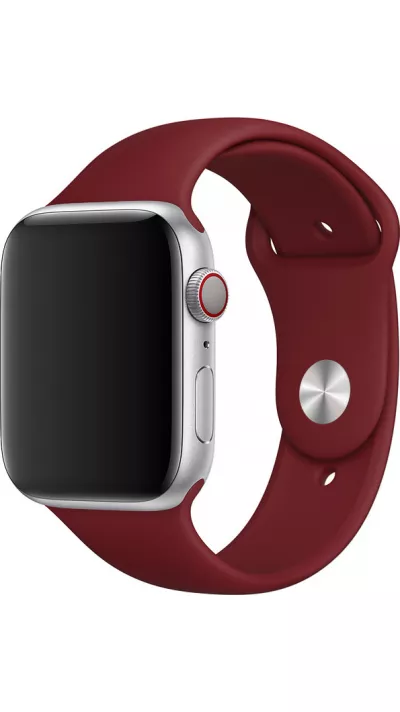Bracelet sport en silicone rouge bordeau - Apple Watch 38/40/41/42 mm