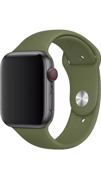 Bracelet sport en silicone vert kaki - Apple Watch 38/40/41/42 mm