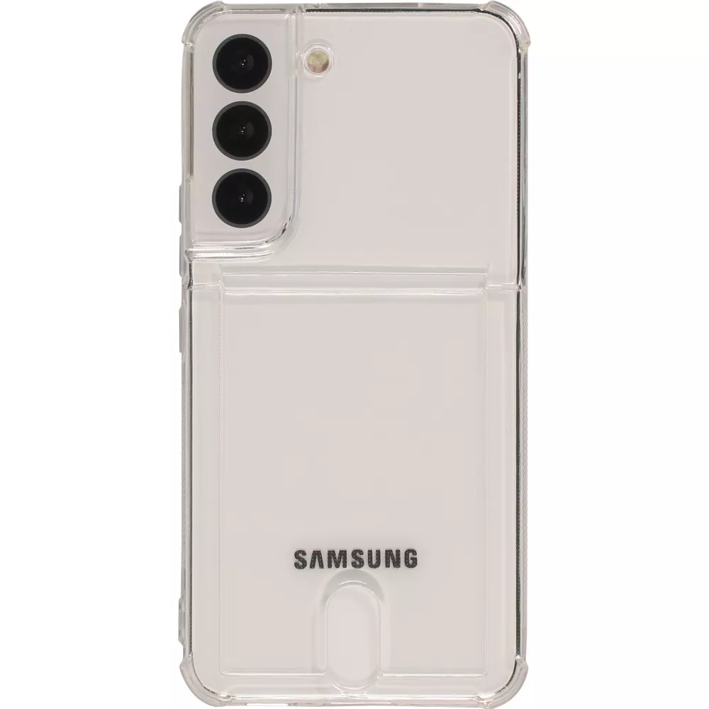 Samsung Galaxy S25 Case Hülle - Gummi Bumper Kartenhalter - Transparent