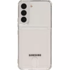 Samsung Galaxy S25 Case Hülle - Gummi Bumper Kartenhalter - Transparent