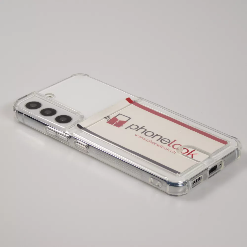 Samsung Galaxy S25 Case Hülle - Gummi Bumper Kartenhalter - Transparent