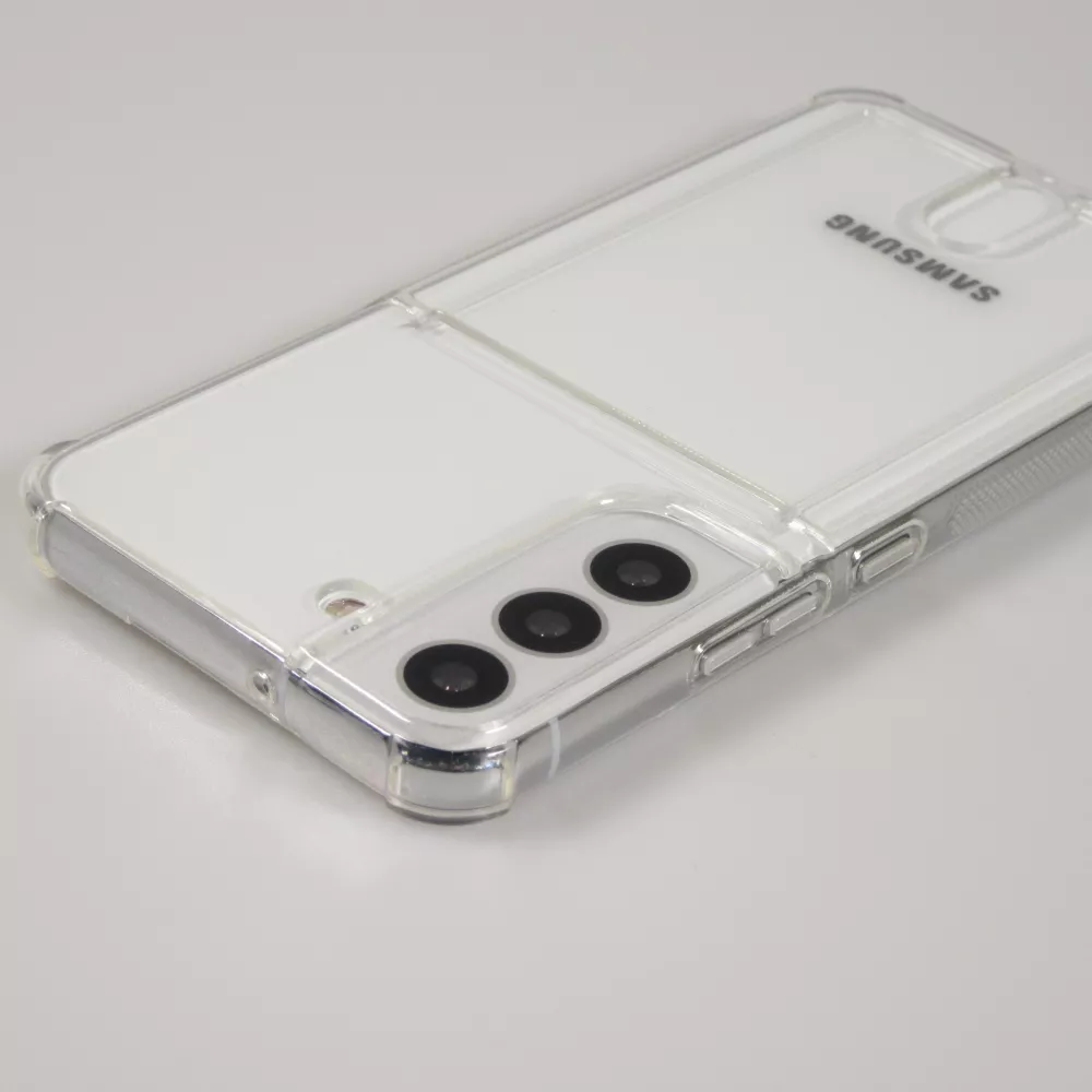 Samsung Galaxy S25 Case Hülle - Gummi Bumper Kartenhalter - Transparent