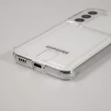 Samsung Galaxy S25 Case Hülle - Gummi Bumper Kartenhalter - Transparent