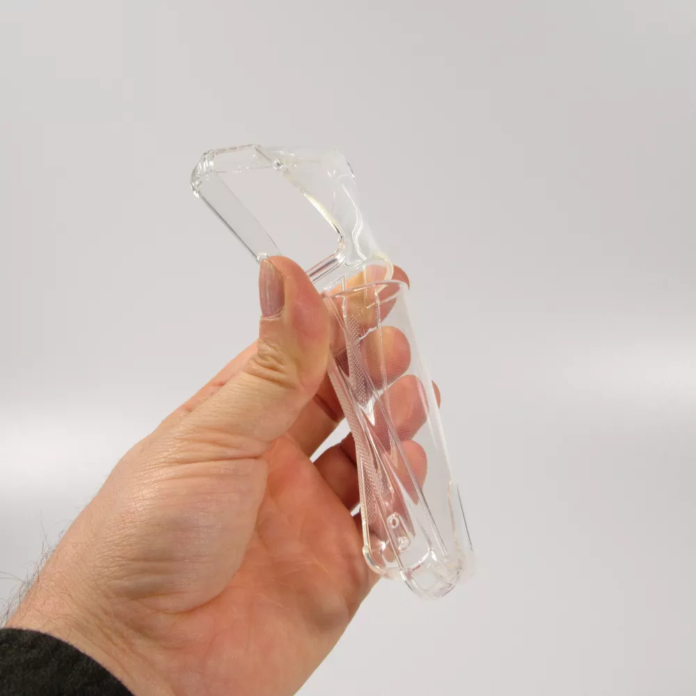 Samsung Galaxy S25 Case Hülle - Gummi Bumper Kartenhalter - Transparent