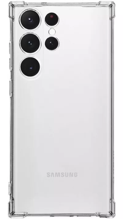 Coque Samsung Galaxy S24 Ultra - Gel Transparent Silicone Bumper anti-choc avec protections de coins et caméra