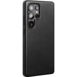 Hülle Samsung Galaxy S25 Ultra - Qialino Echtleder (MagSafe kompatibel) - Schwarz
