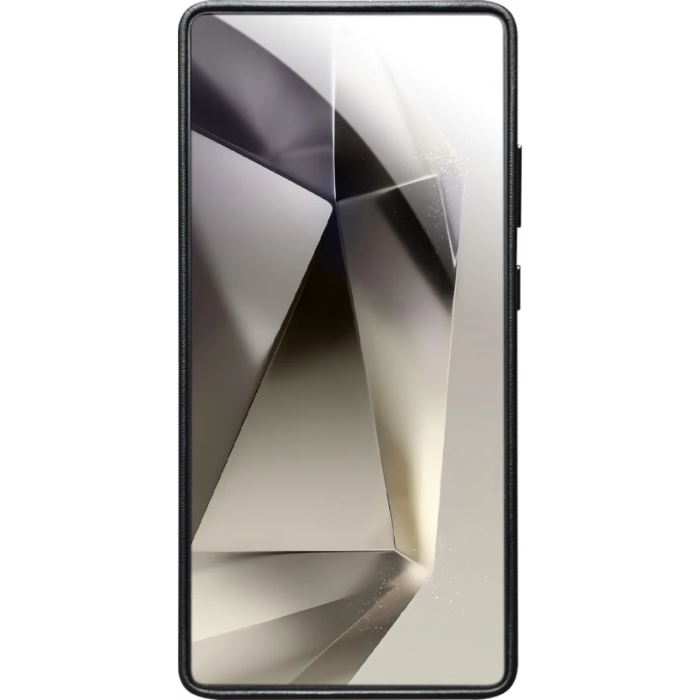 Hülle Samsung Galaxy S25 Ultra - Qialino Echtleder (MagSafe kompatibel) - Schwarz