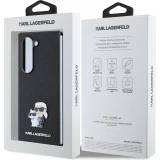 Galaxy Z Fold6 Case Hülle - Karl Lagerfeld Saffiano mit Karl und Choupette Metall-Logo - Schwarz